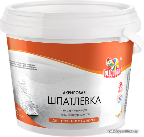 

Шпатлевка Olecolor акриловая для стен и потолков 900 г