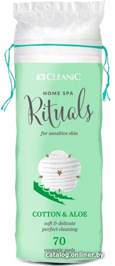 

Ватные диски Cleanic Home SPA Rituals с экстрактом алоэ для чувствительной кожи (70 шт)