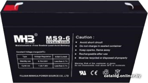 

Аккумулятор для ИБП MHB MS 9-6 (6В/9 А·ч)