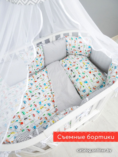 

Постельное белье Amarobaby Premium Дорога AMARO-3018-Do (белый/серый)