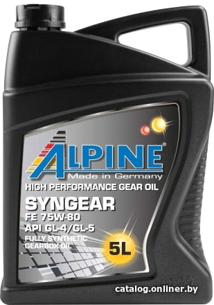 

Трансмиссионное масло Alpine Syngear FE 75W-80 5л