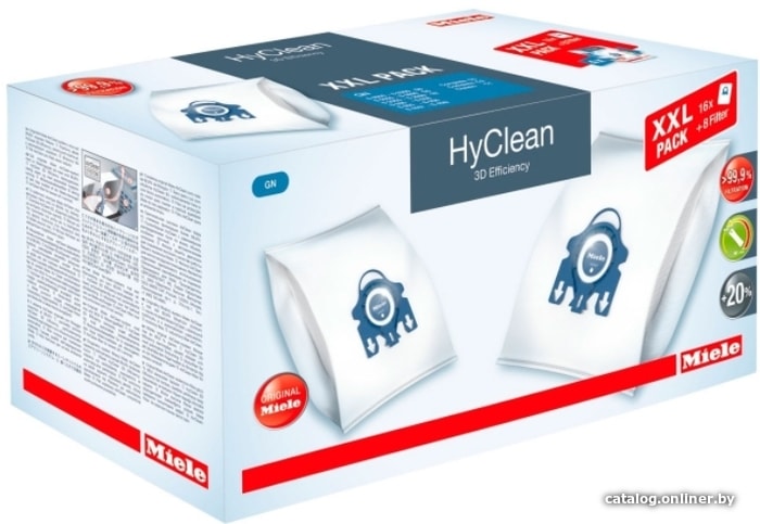 

Комплект одноразовых мешков Miele XXL-Pack GN HyClean 3D