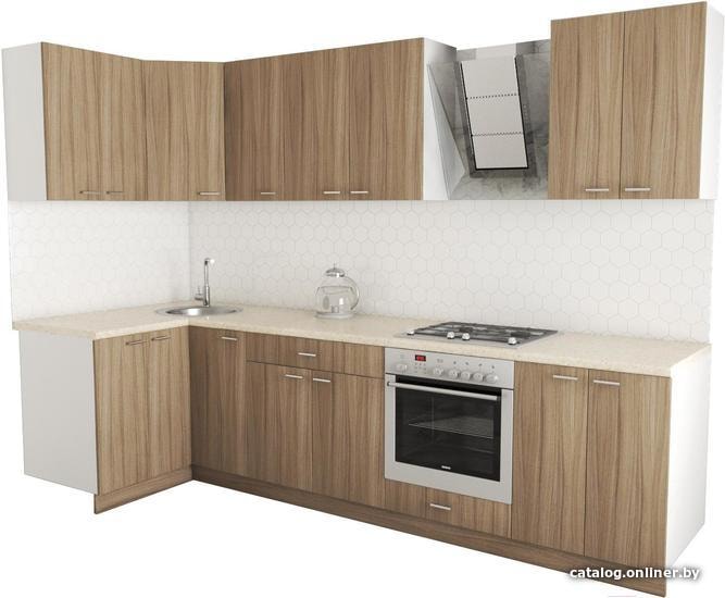 

Готовая кухня Хоум Лайн Луиза Люкс 1200x3000 угловой (древесина шорвуд/древесина шорвуд)