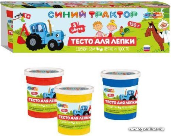 

Набор для лепки MultiArt Тесто Синий трактор PD3-STR