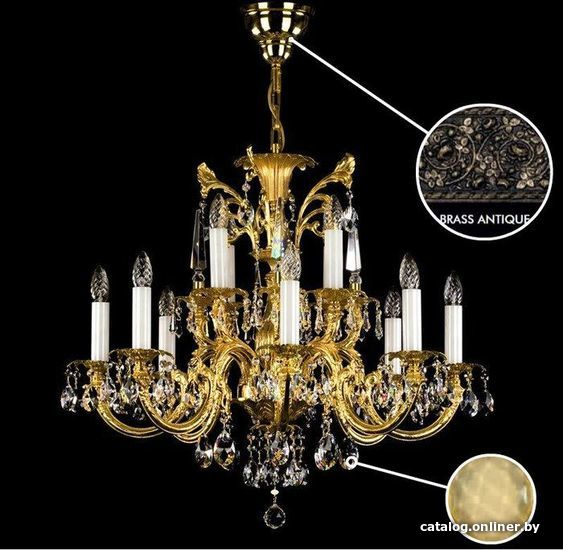 

Подвесная люстра ArtGlass Arabela Brass Antique Ce - 8003