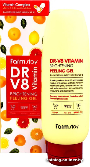 

FarmStay Пилинг для лица с витаминами DR-V8 Vitamin Brightening Peeling Gel 150 мл