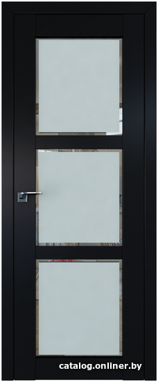 

Межкомнатная дверь ProfilDoors 2.13U 80x200 (черный матовый, стекло square матовое)