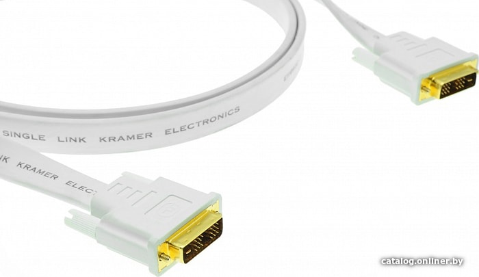 

Кабель Kramer Electronics DVI - DVI C-DM/DM/FLAT(W)-15 (4.6 м, черный)