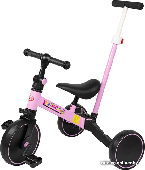 

Беговел-велосипед Kid's Care с ручкой 003T (розовый)