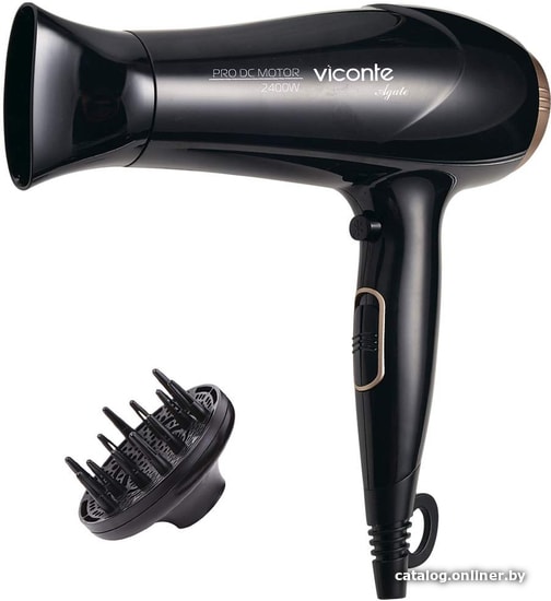 

Фен Viconte VC-3723 (черный/бронзовый)