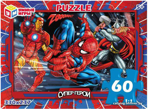 

Пазл Умные игры Супергерои 4650250545613 (60 эл)
