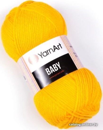 

Пряжа для вязания Yarnart Baby 100% акрил 32 50 г (150 м, желтый)