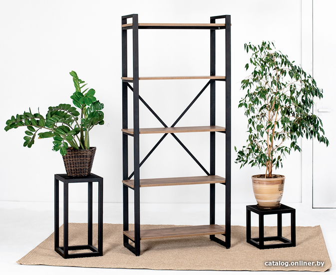 

Стеллаж Millwood Neo Loft CH-3 (темный шпон/черный)
