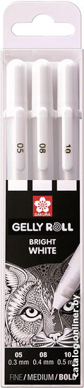 

Набор гелевых ручек Sakura Gelly roll POXPGBWH3C 3 шт (белый)