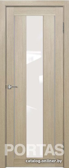 

Межкомнатная дверь Portas S25 90x200 (лиственница крем, стекло lacobel белый лак)