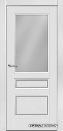 

Межкомнатная дверь Динмар Астория 8 80x200 (белый/стекло сатин светлый)