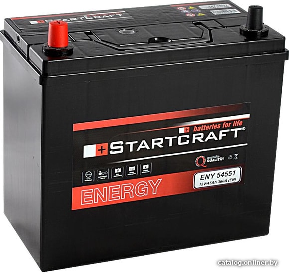 

Автомобильный аккумулятор Startcraft Energy Asia (45 А·ч)