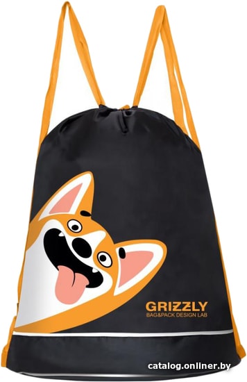 

Мешок для обуви Grizzly OM-10-8/3 (черный корги)
