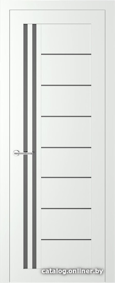 

Межкомнатная дверь Favorite FV-13 60x200 (ясень снежный, стекло графит)