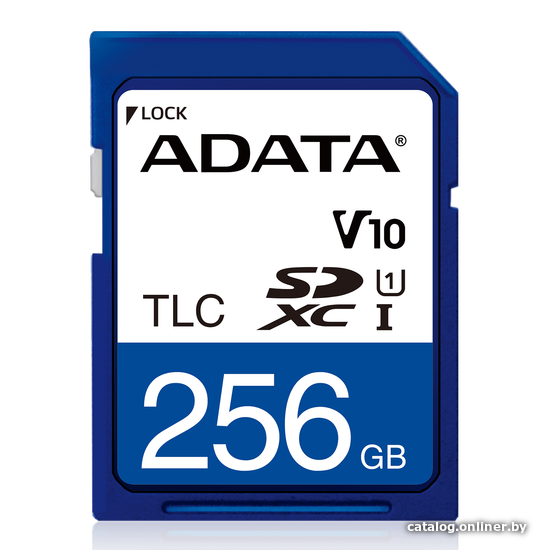 

Карта памяти A-Data SD Card 256GB, 3D TLC, -25-85 C