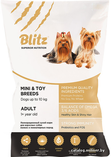 

Сухой корм для собак Blitz Adult Mini & Toy Breeds 7 кг