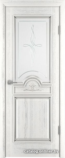 

Межкомнатная дверь Юркас Люкс ДО 90x200 (эмаль серебро, матовое с фрезеровкой №3)