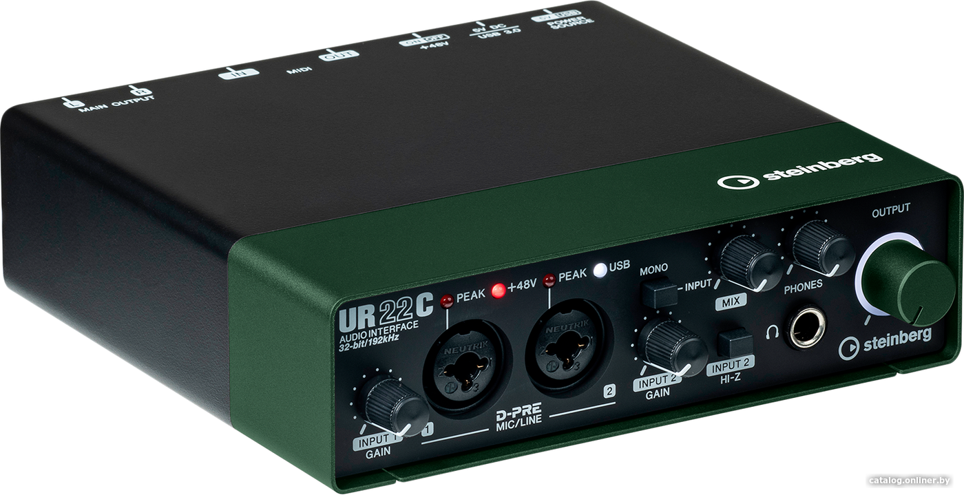

Аудиоинтерфейс Steinberg UR22C (зеленый)