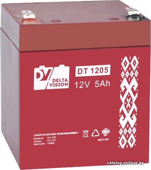 

Аккумулятор для ИБП Delta Vision DT 1205 F2 (12В/5 А·ч)