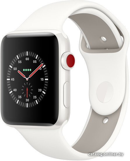 

Умные часы Apple Watch Series 3 LTE 42 мм (белый керамический/белый)
