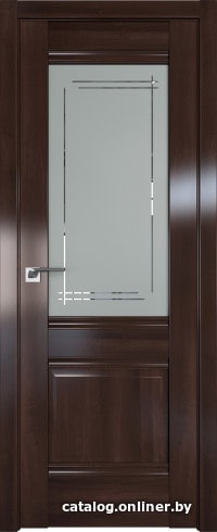 

Межкомнатная дверь ProfilDoors 2X 60x200 (орех сиена/стекло мадрид)