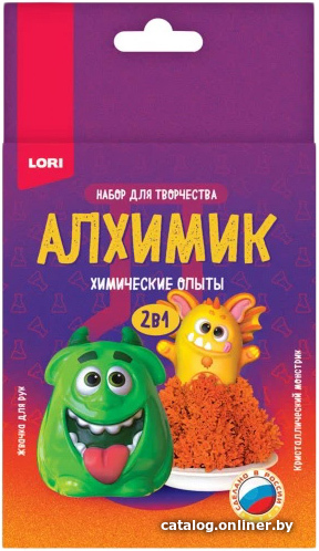 

Набор для опытов Lori Жвачка для рук и Кристаллический монстрик Оп-062