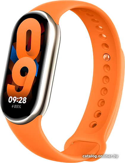 

Фитнес-браслет Xiaomi Smart Band 8 (золотистый, с оранжевым силиконовым ремешком, международная версия)