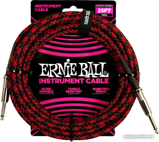 

Кабель Ernie Ball 6398 6.3 мм - 6.3 мм (7.62 м, черный/красный)