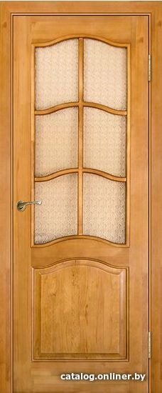 

Межкомнатная дверь Юркас ПМЦ № 7 ДО 60x200 (светлый лак, стекло мателюкс бронза матовое)