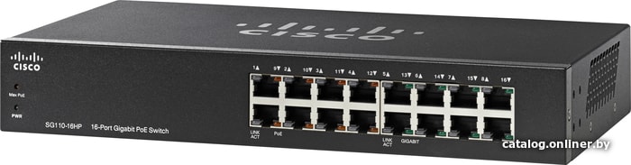 

Неуправляемый коммутатор Cisco SG110-16HP