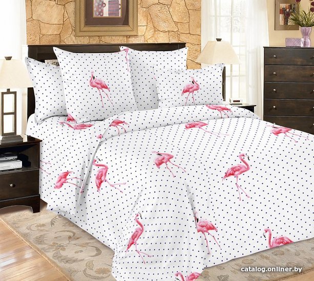 

Постельное белье Amore Mio Flamingo W 2сп 26095 (белый)