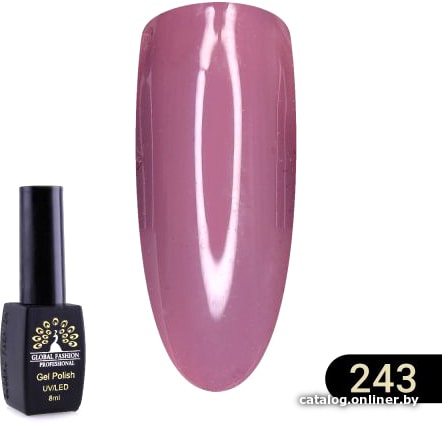 

Гель-лак Global Fashion Black Elite (тон 243) 8 мл