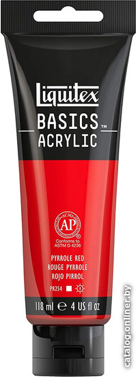 

Акриловая краска Liquitex Basics 1046321 (118 мл, пиррол красный)