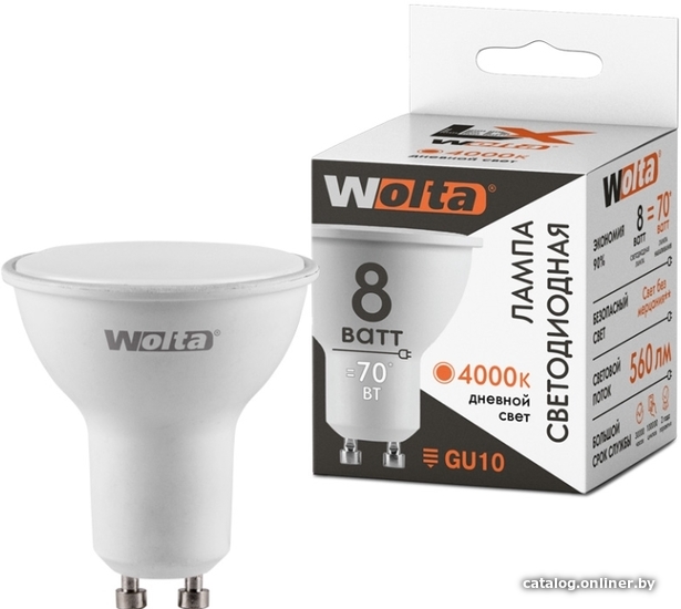 

Светодиодная лампочка Wolta LX 30SPAR16-230-8GU10 8Вт 4000K GU10