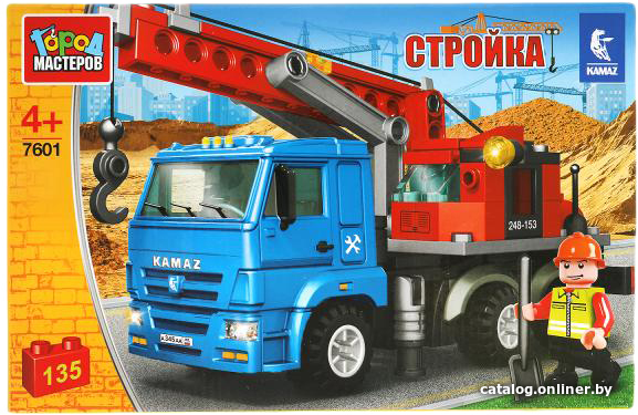 

Конструктор Город мастеров Стройка 7601-KK КамАЗ. Кран