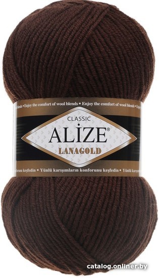 

Пряжа для вязания Alize Lanagold 26 (240 м, коричневый)