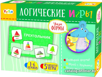 

Детская настольная игра FunTun Логические игры Учим формы F1205001P