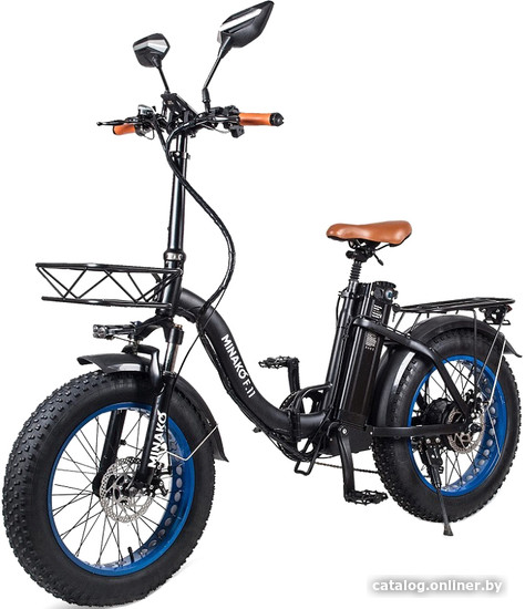 

Электровелосипед Minako F11 001180 (черный, синие диски)