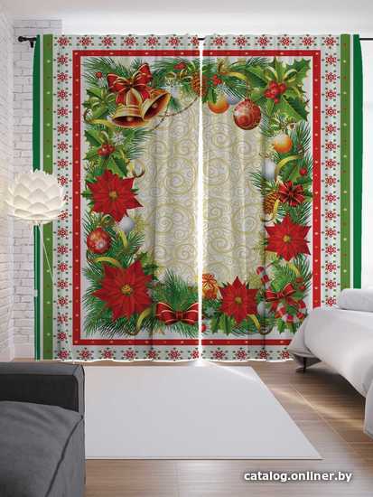 

Комплект штор JoyArty Рождественская рамка 1.45x2.65 м p_29342_145x265 (2 шт)