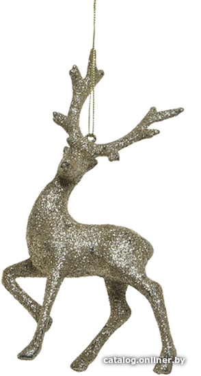 

Елочная игрушка Albero Di Natale Северный олень 2.7х4х17 см 518770-1 (шампань)