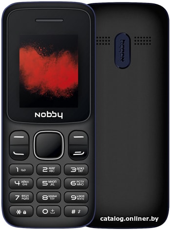 

Кнопочный телефон Nobby 100 (черный/синий)