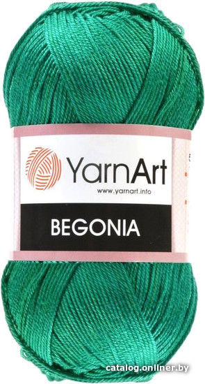 

Пряжа для вязания Yarnart Begonia 100% хлопок 6334 50 г (169 м, зеленый изу мруд)