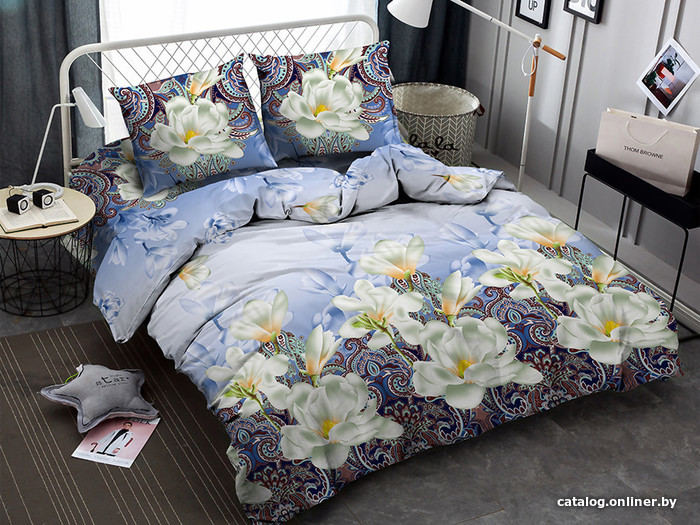

Постельное белье Amore Mio Lotus евро 26274 (синий)
