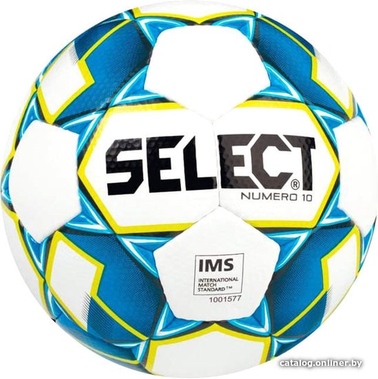 

Мяч Select Numero 10 (5 размер, белый/синий/желтый)