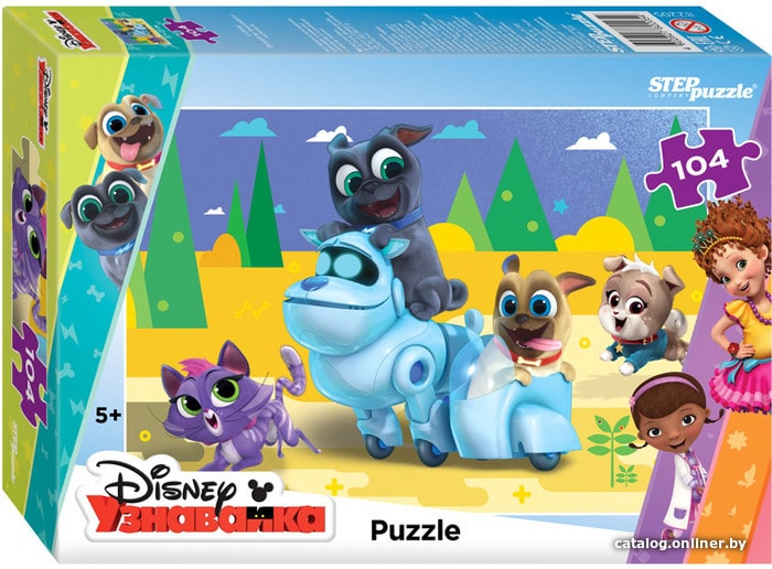 

Пазл Step Puzzle Дружные мопсы 82205 (104 эл)